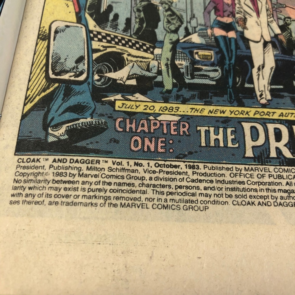 Cloak and Dagger 1 Limited Series Marvel Comic Book 1983 First Print October‎ - Picture 9 of 11